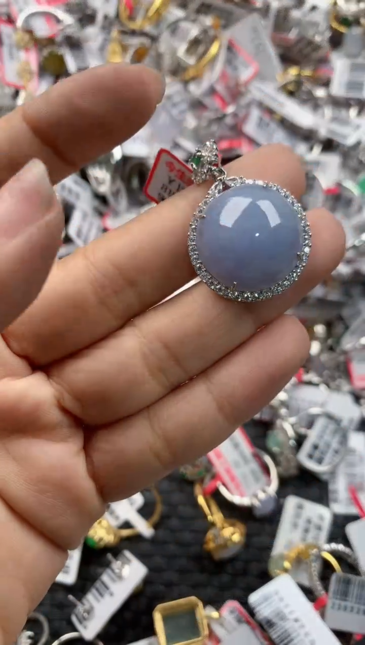 银S925镶嵌戒指翡翠1010   2