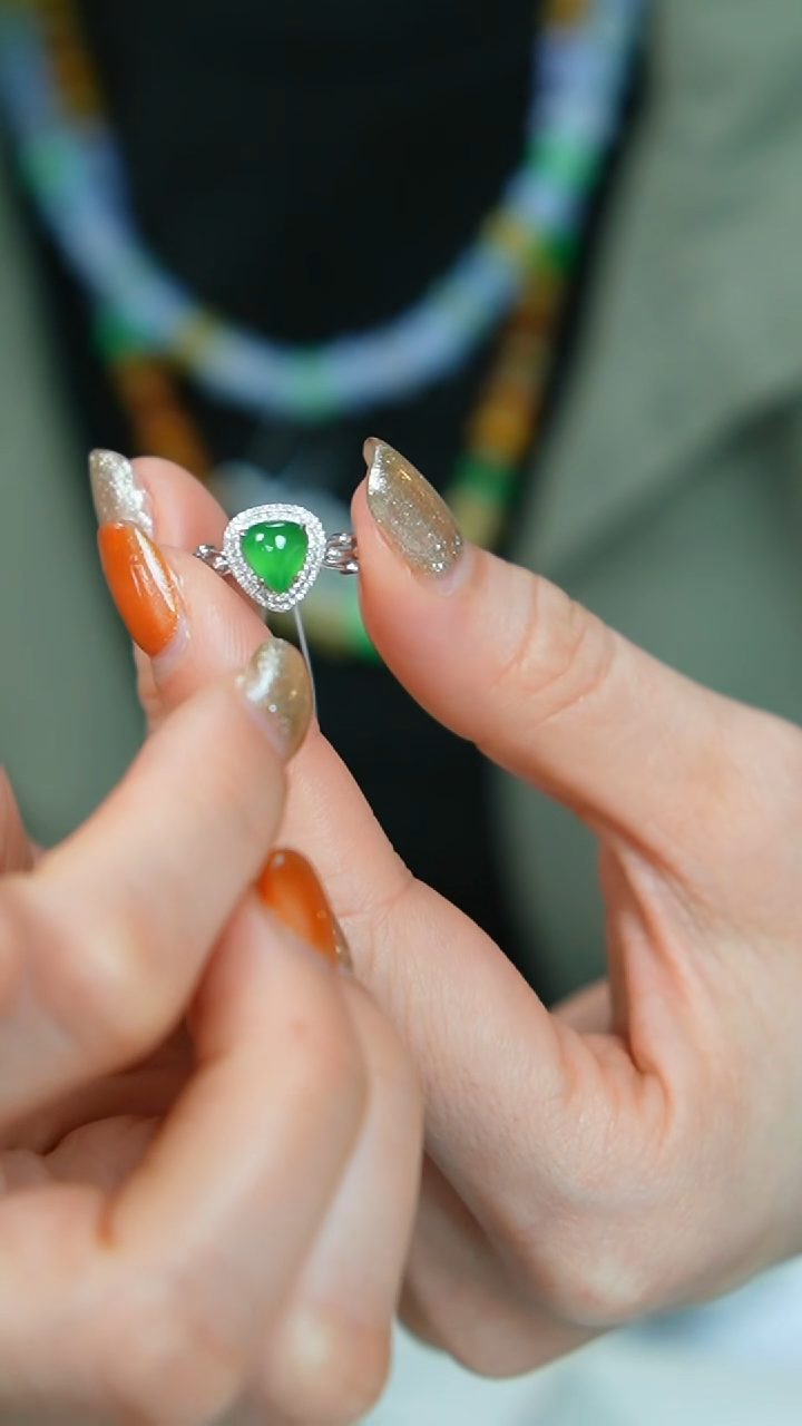 【闪购商品】翡翠戒指18K金镶嵌71号-戒指/姿/2