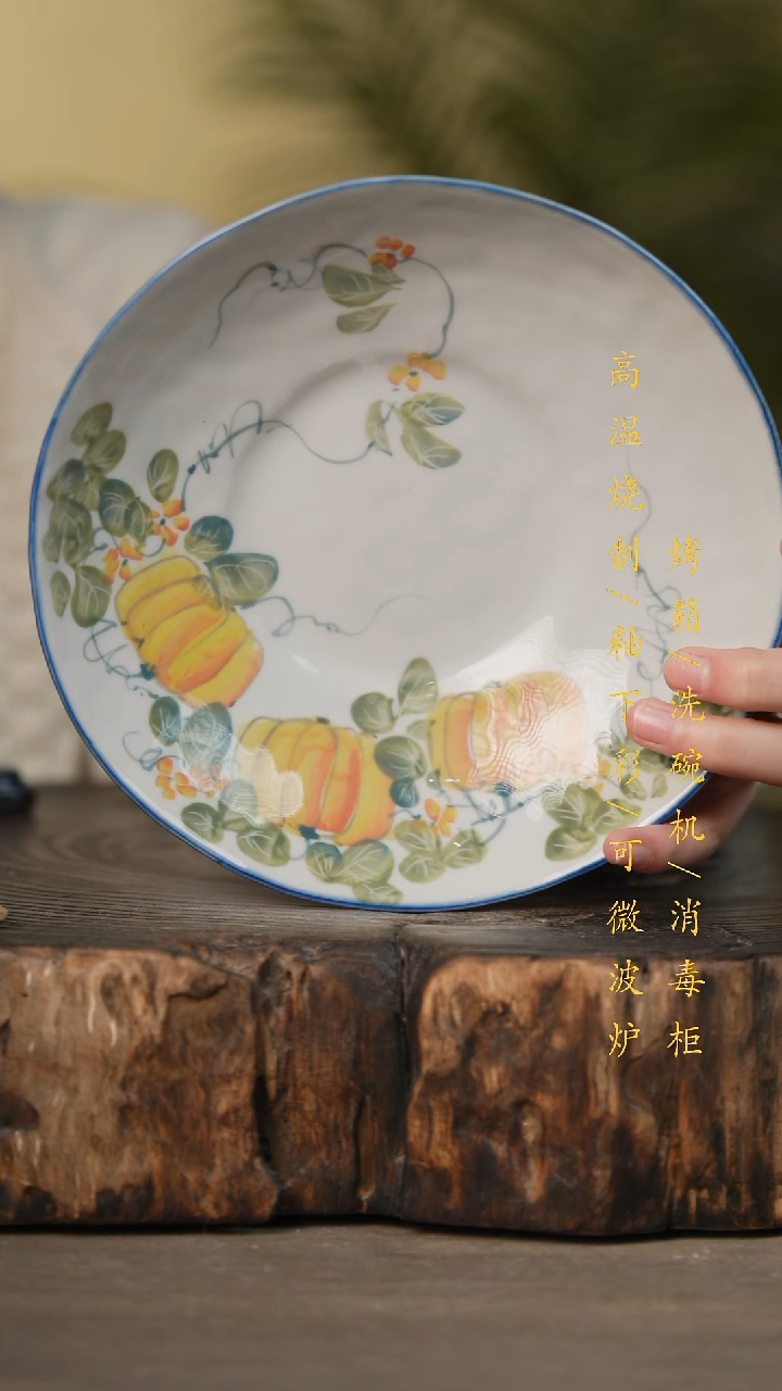 瓷片景德镇高温釉下彩可微波烤箱洗碗机