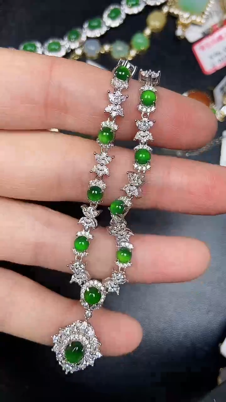 银S925镶嵌戒指翡翠6200