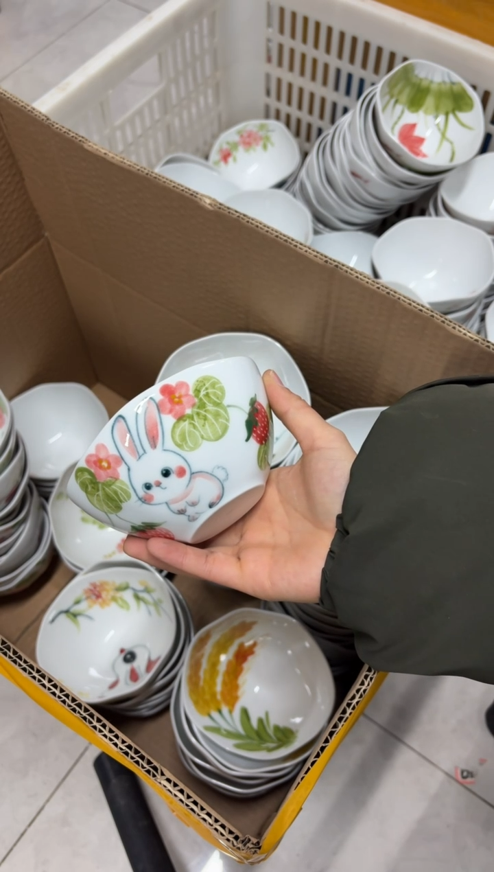 景德镇高温陶瓷食品级手绘釉中彩-大宝宝碗