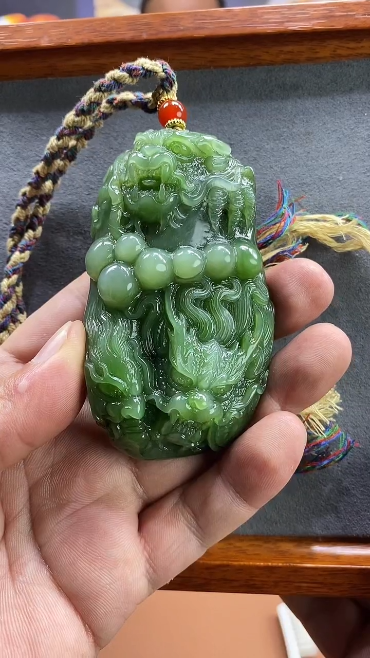 【闪购商品】和田玉（碧玉）把件未镶嵌精品和田玉碧玉龙