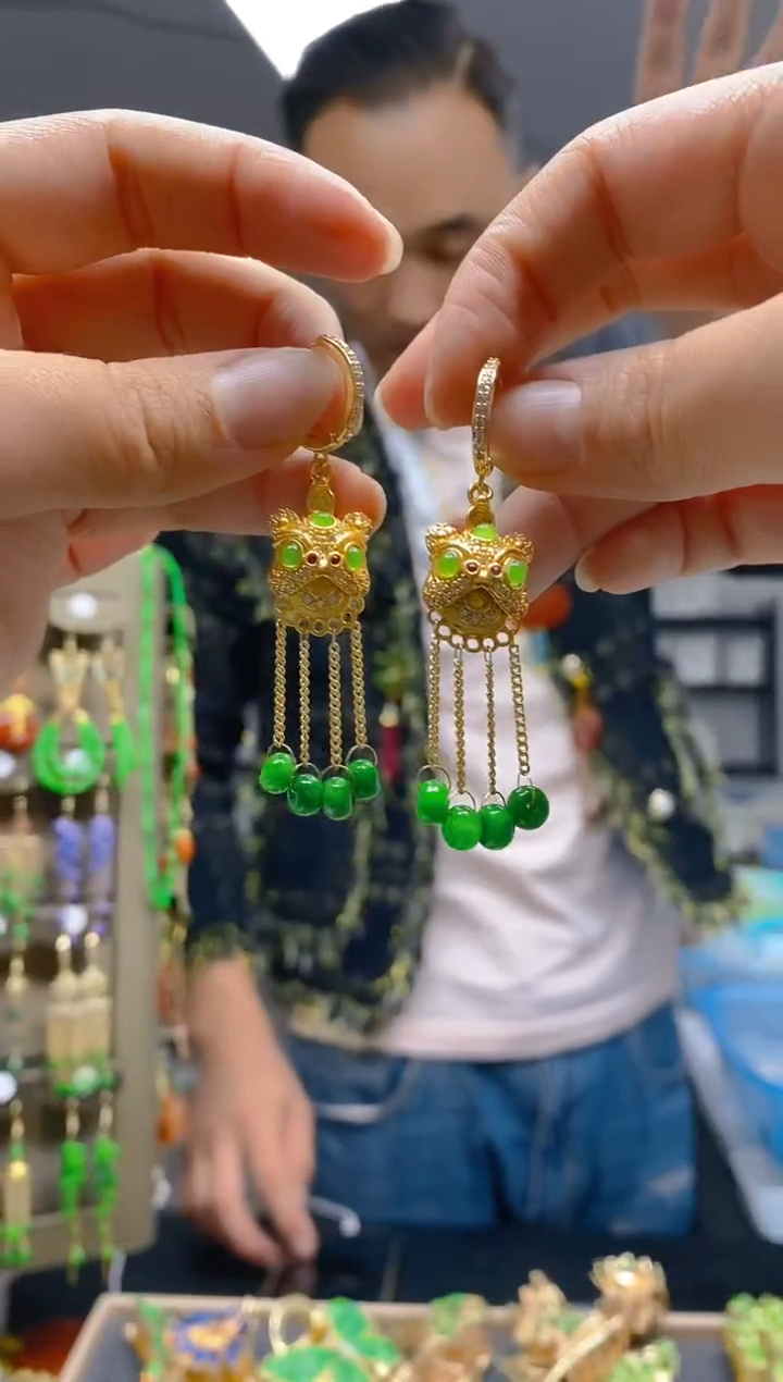 【闪购商品】翡翠耳饰合金0359翡翠耳包