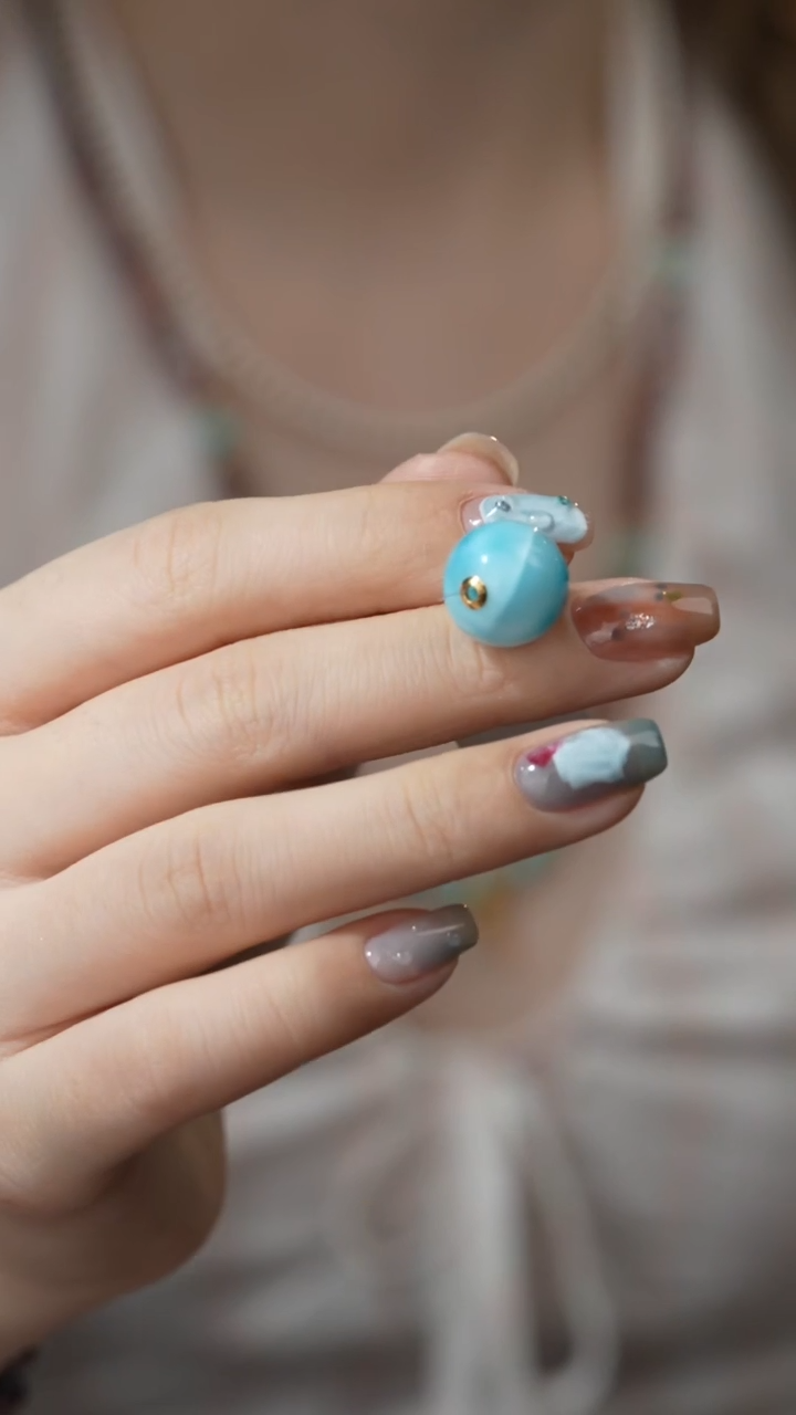 针钠钙石（海纹石）未镶嵌吊坠(不含链)E31（多样性发一件）