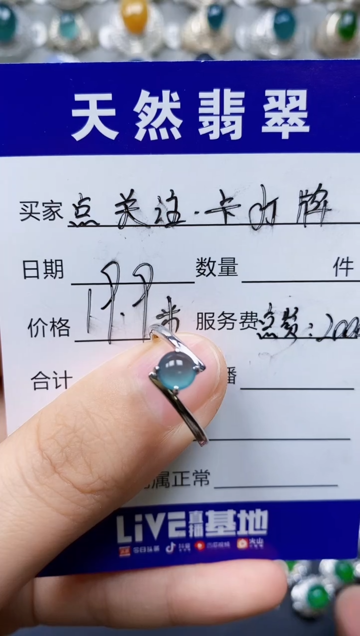 【闪购商品】翡翠戒指银S925镶嵌0001