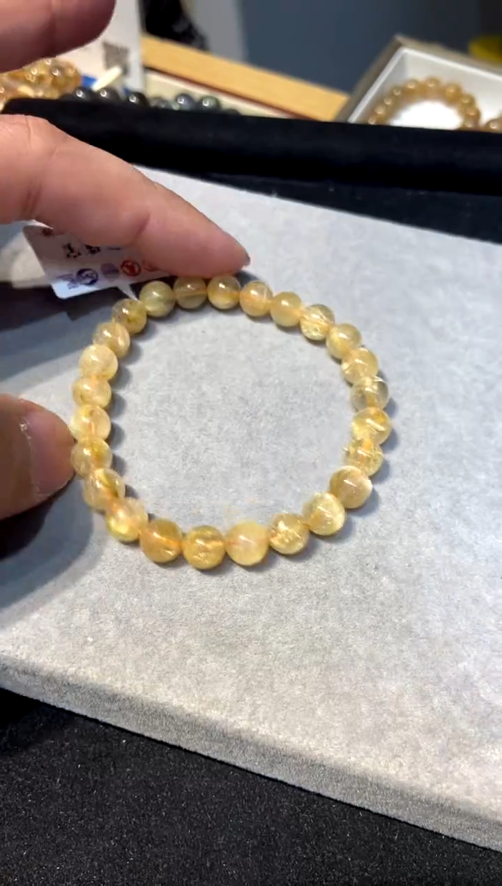 【闪购商品】水晶369-未镶嵌金发7mm+