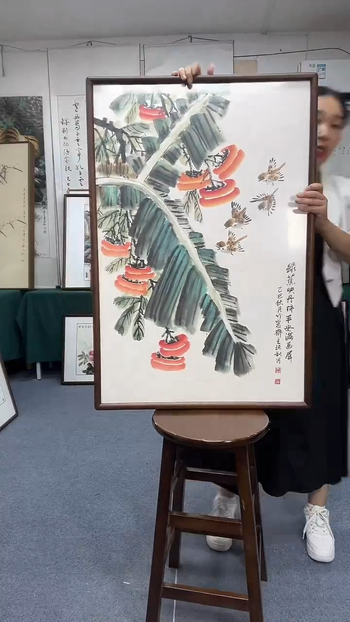 国画62*92实木画框京东包邮手绘