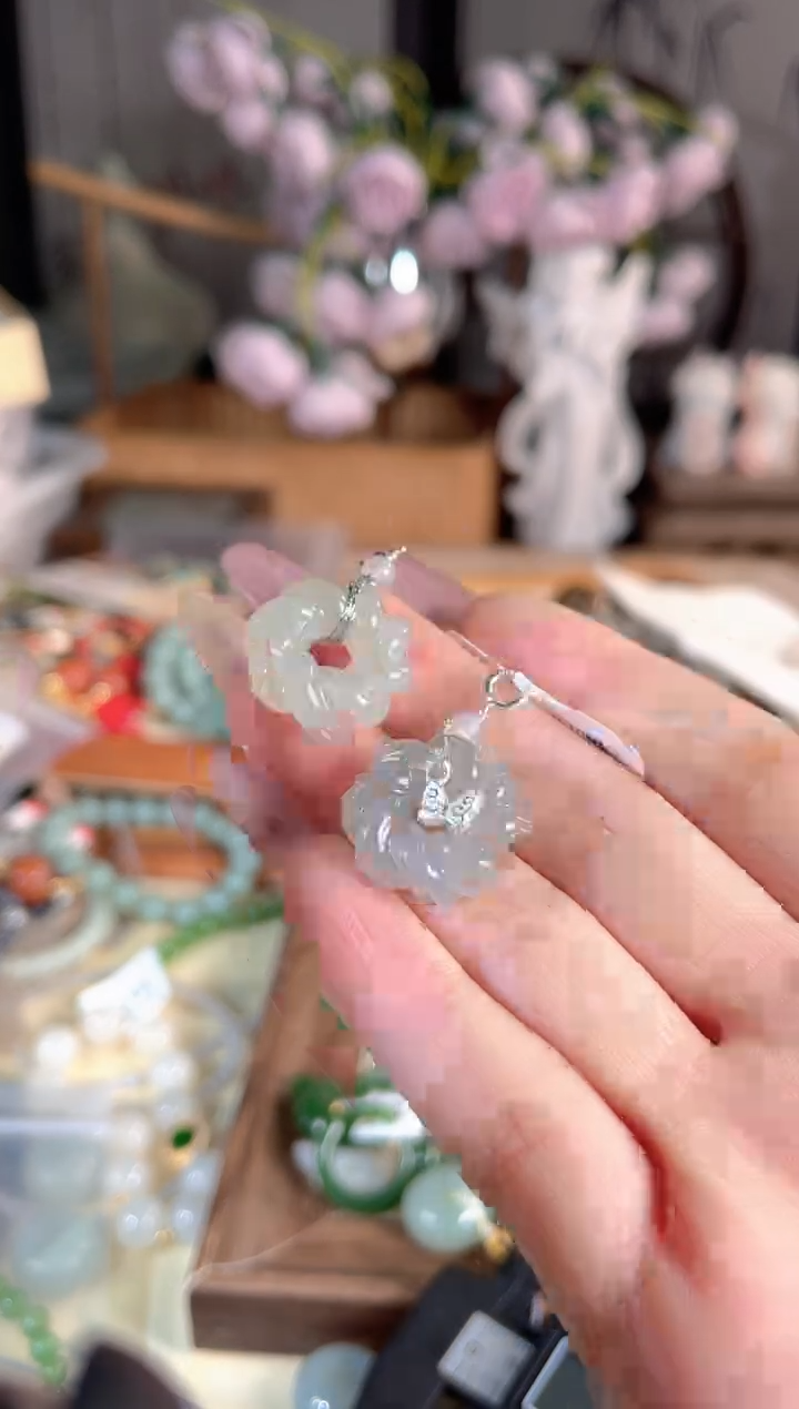吊坠(不含链)银S925镶嵌和田玉多样性发其一孤品默认微瑕