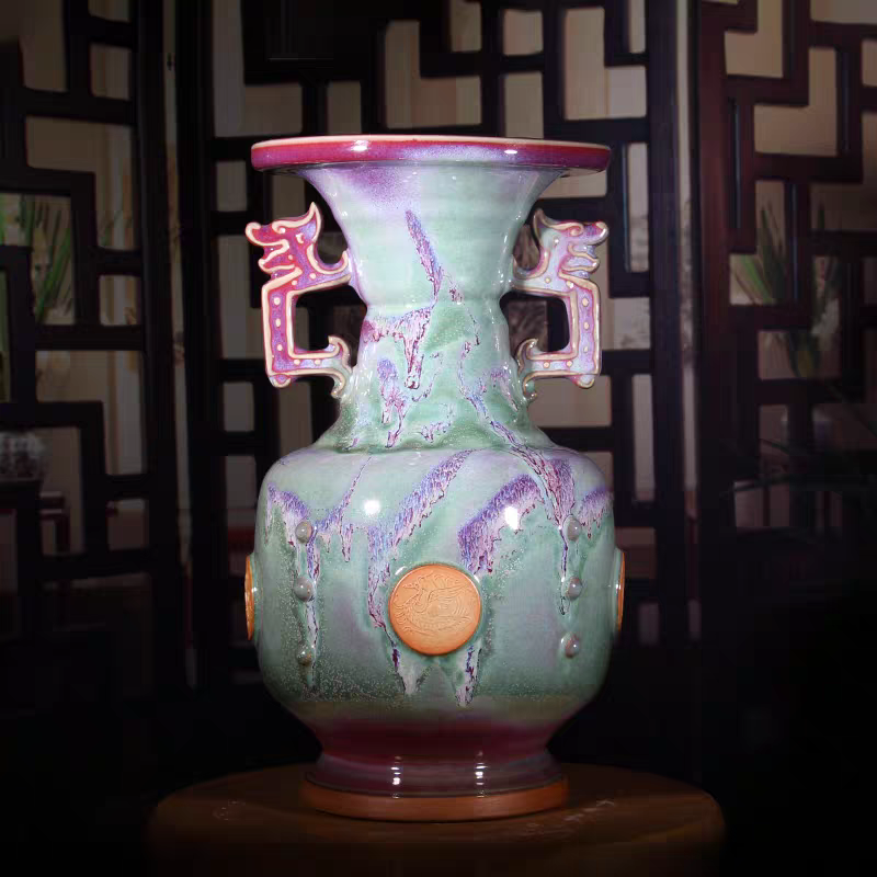 钧瓷如意尊，高32公分左右