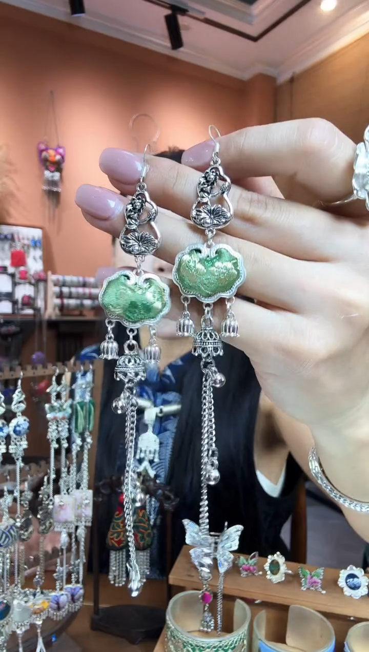 刺绣纯手工民族风耳环