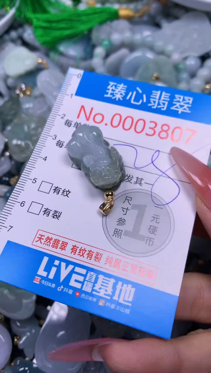 【闪购商品】翡翠颈饰未镶嵌含绳0003807