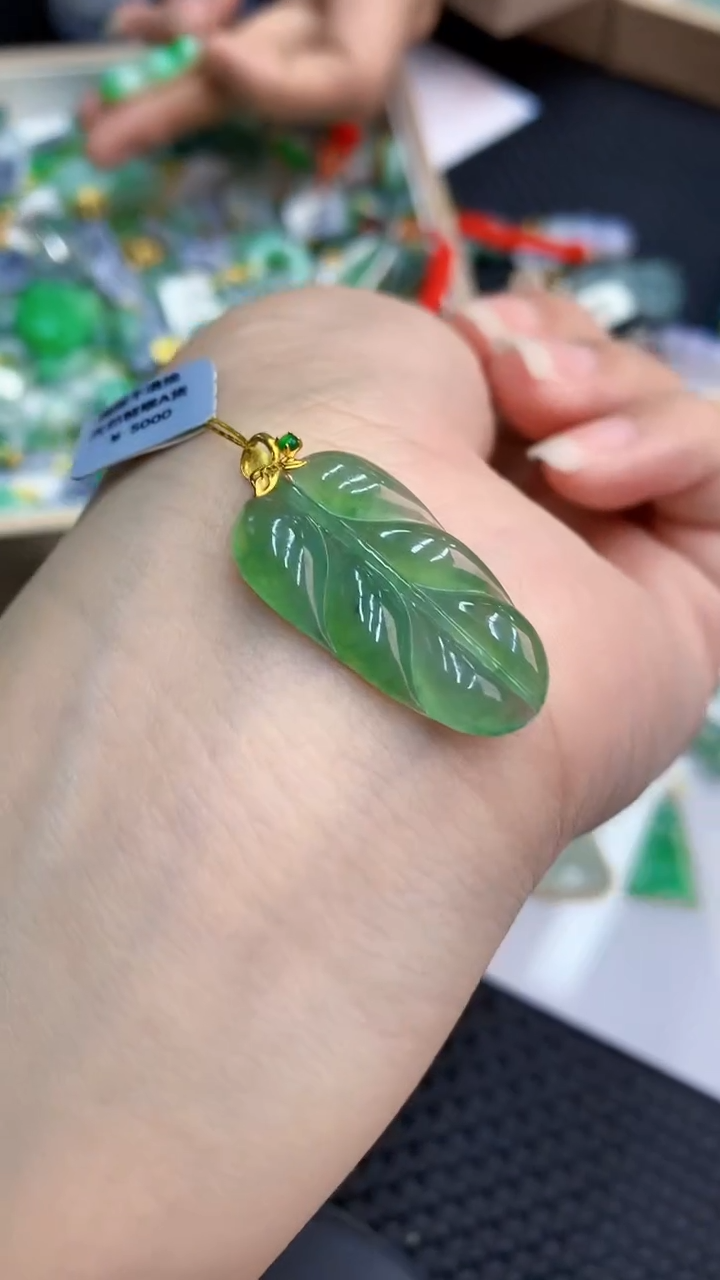 【闪购商品】翡翠颈饰18K金镶嵌            8