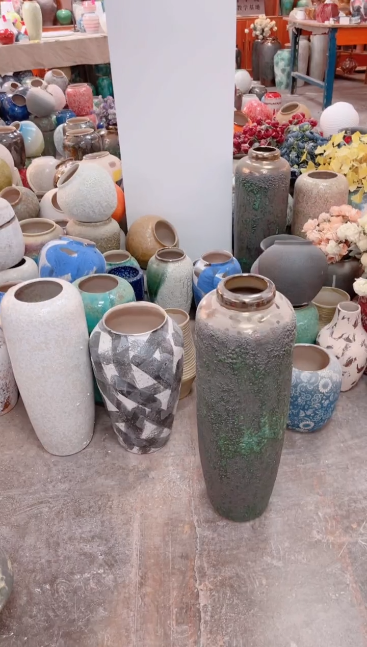【闪购商品】瓶青铜60cm落地 陶瓷花瓶无花