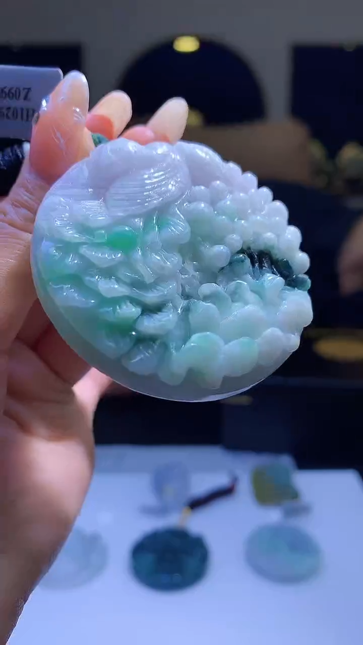 【闪购商品】定制翡翠未镶嵌8003jj-毛货挂件37