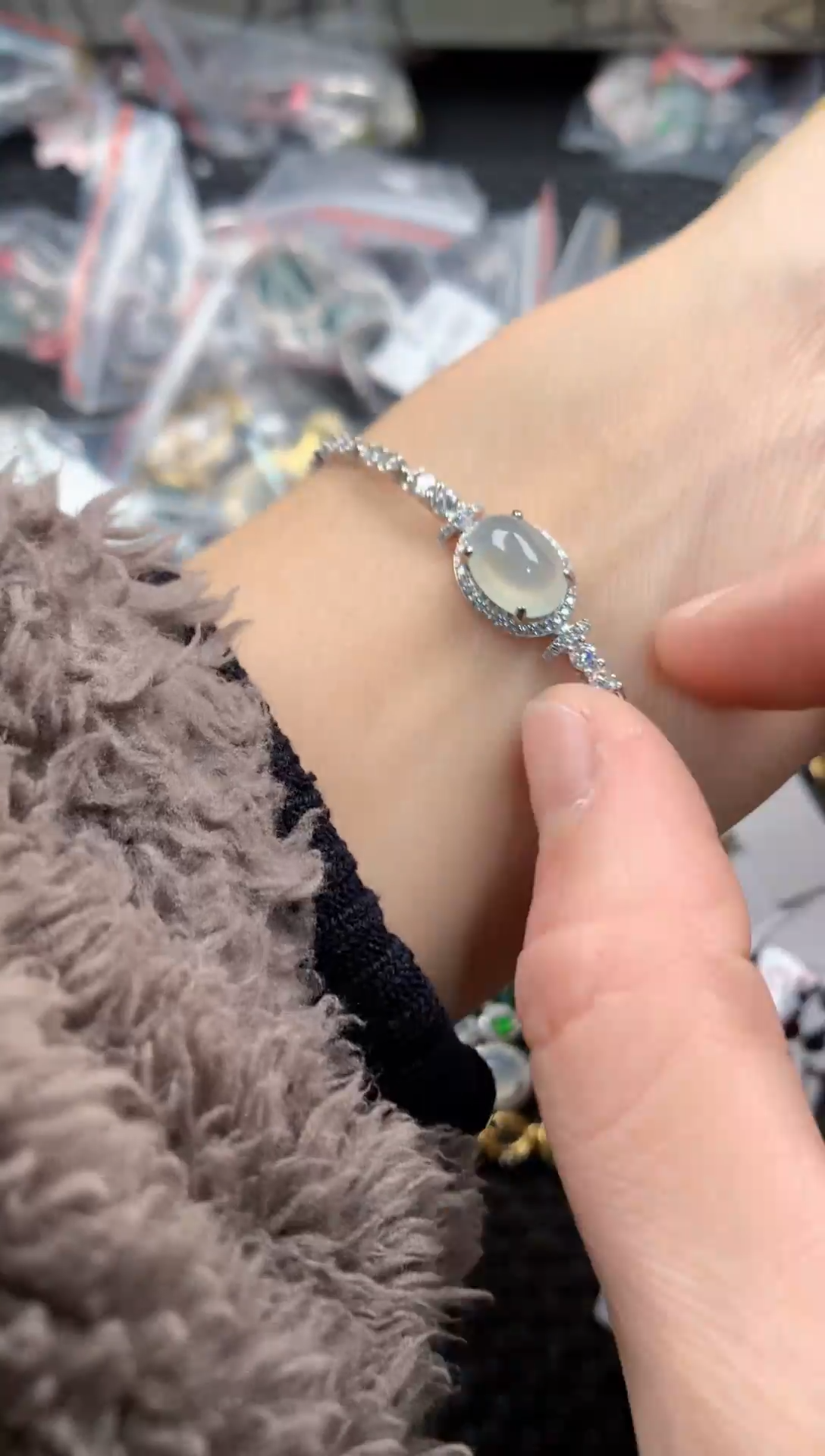 银S925镶嵌戒指翡翠222   9