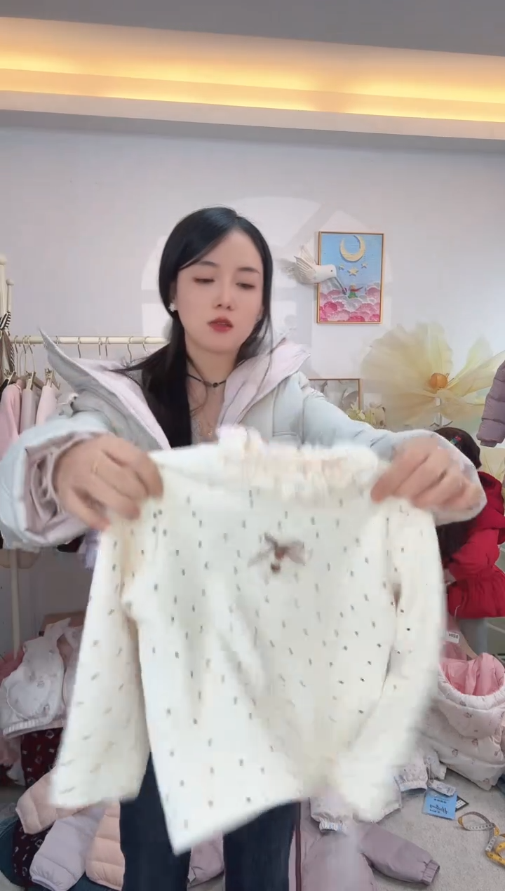 波点薄蚕丝棉打底----120