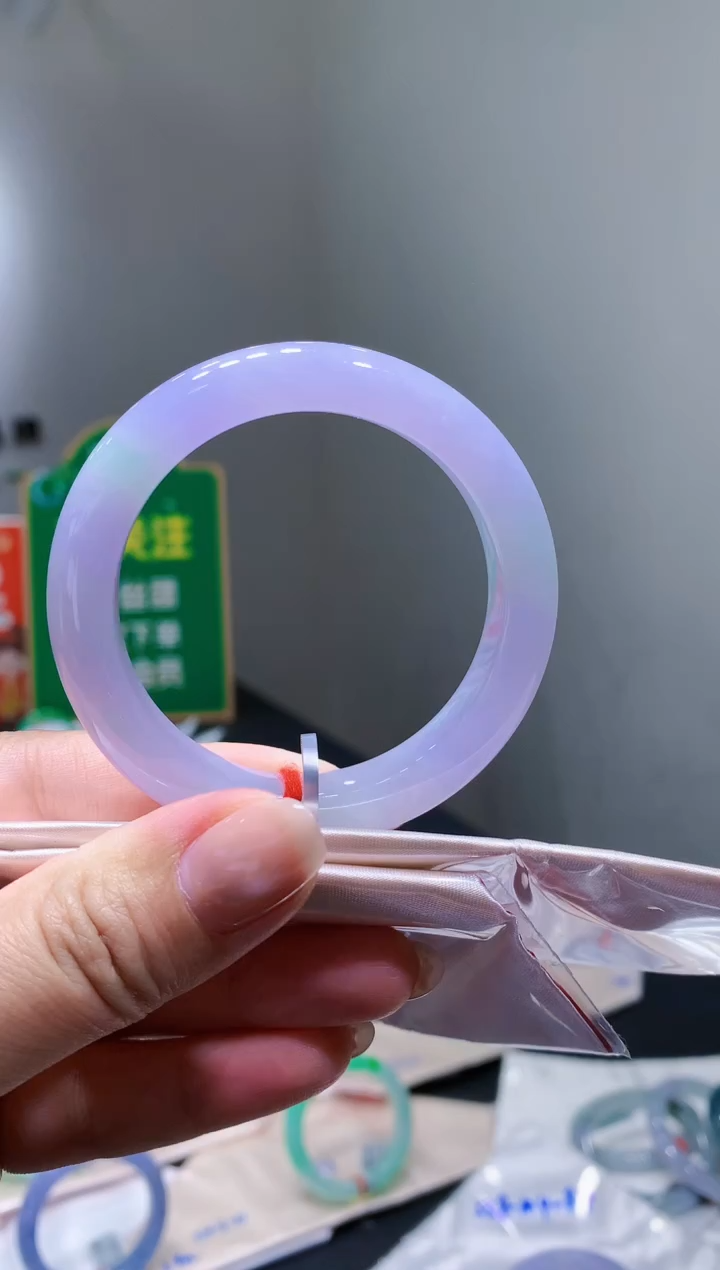 未镶嵌手镯翡翠-k317 天然缅甸A货翡翠52.4正圈