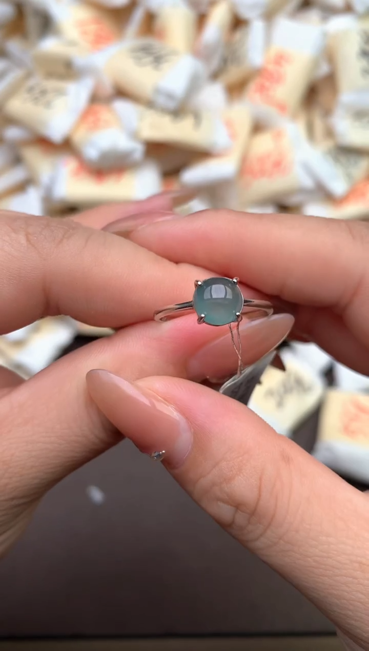 【闪购商品】翡翠银S925镶嵌戒指—