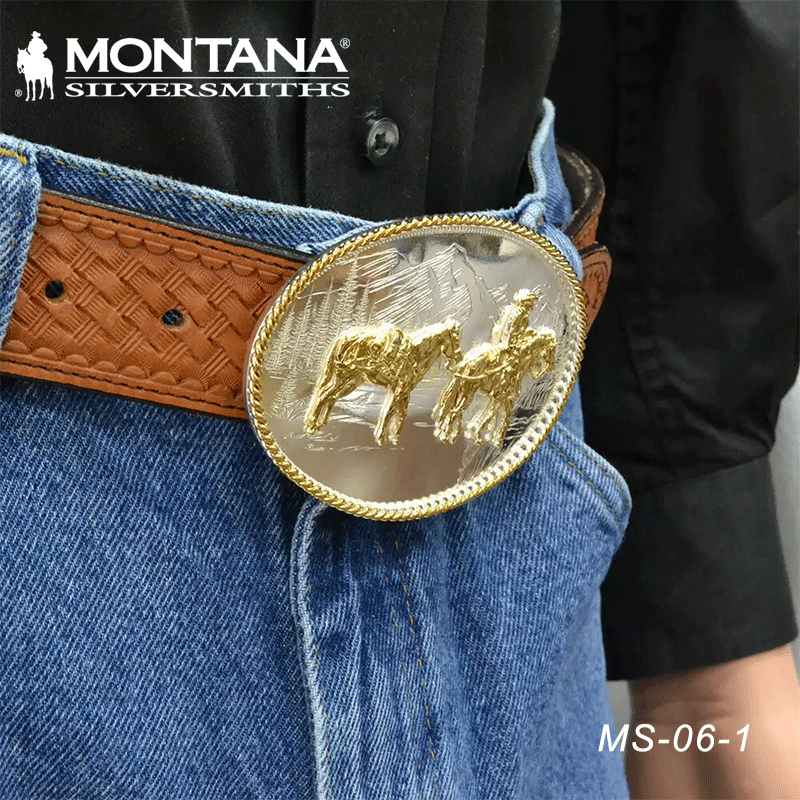 美国进口Montana西部牛仔腰带巴扣 皮带腰带巴扣西部巨人马具