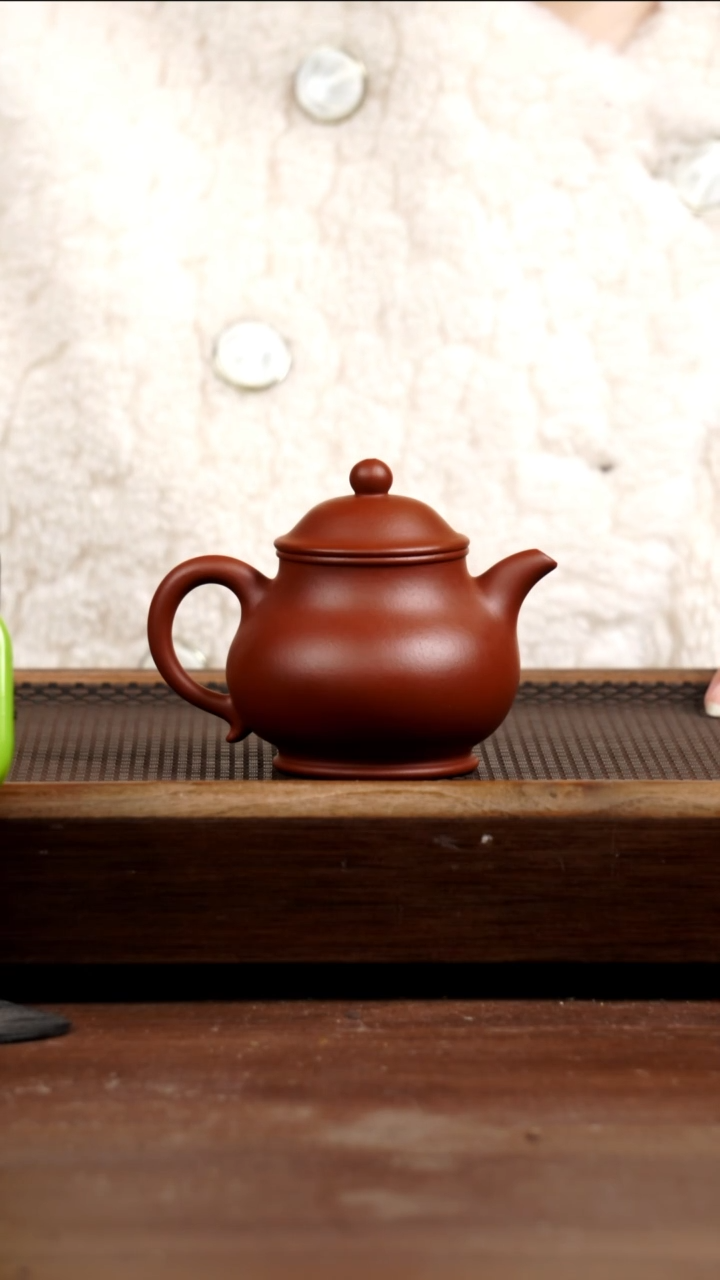 茶壶紫砂超*小煤窑朱泥潘壶210CC