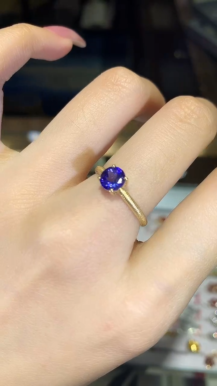 【闪购商品】坦桑石戒指18K金镶嵌坦桑石戒指DZ