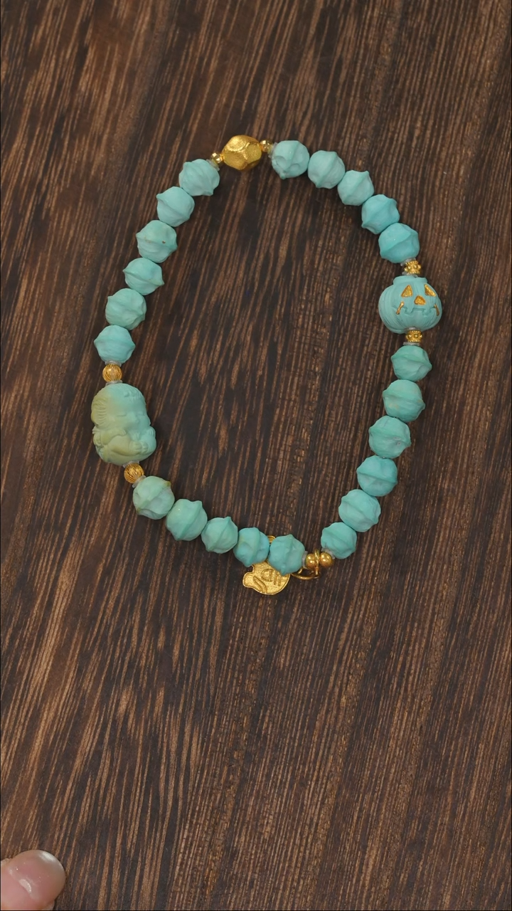 【闪购商品】绿松石手链18K金镶嵌1