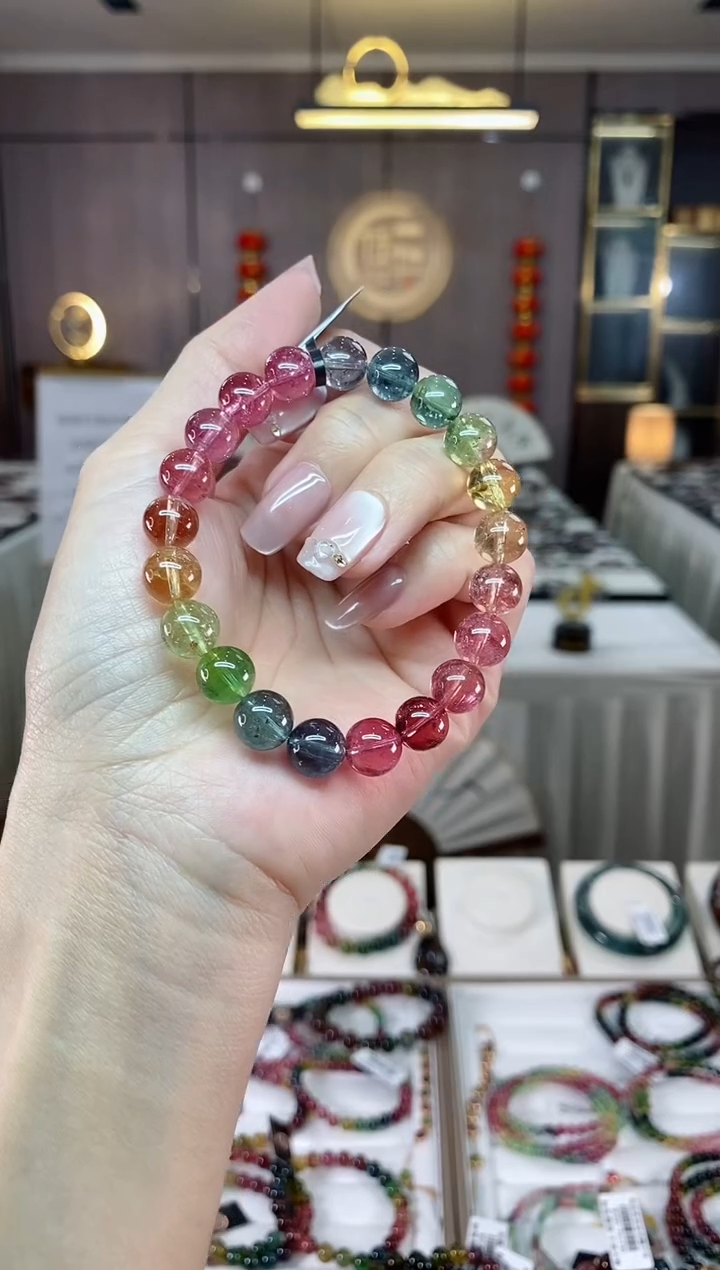 【闪购商品】碧玺单圈手串9mm+未镶嵌（多样性发一条）hon