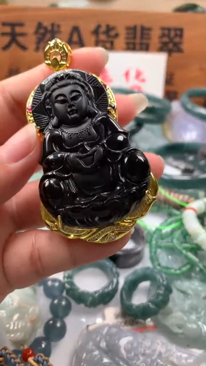 【闪购商品】翡翠颈饰未镶嵌保真天然A货翡翠