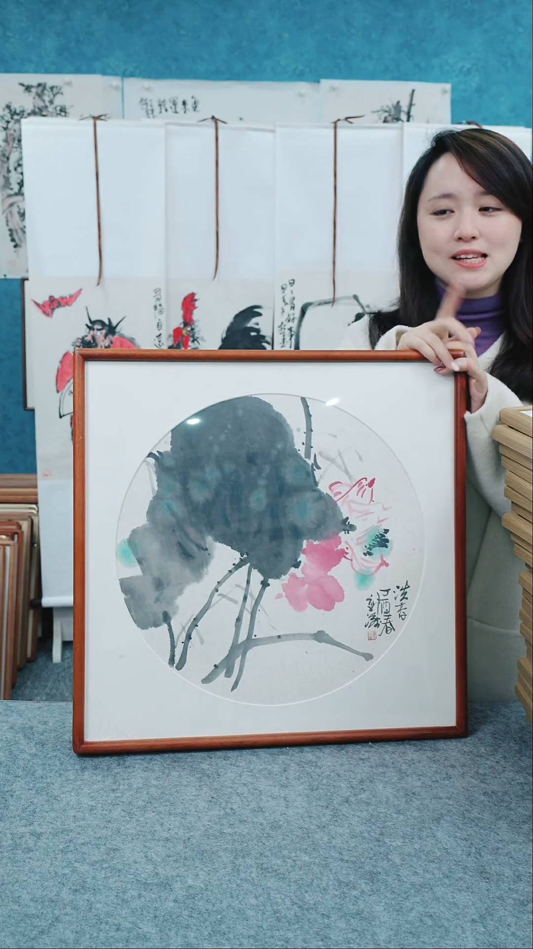 【闪购商品】国画 50*50本土老师花鸟