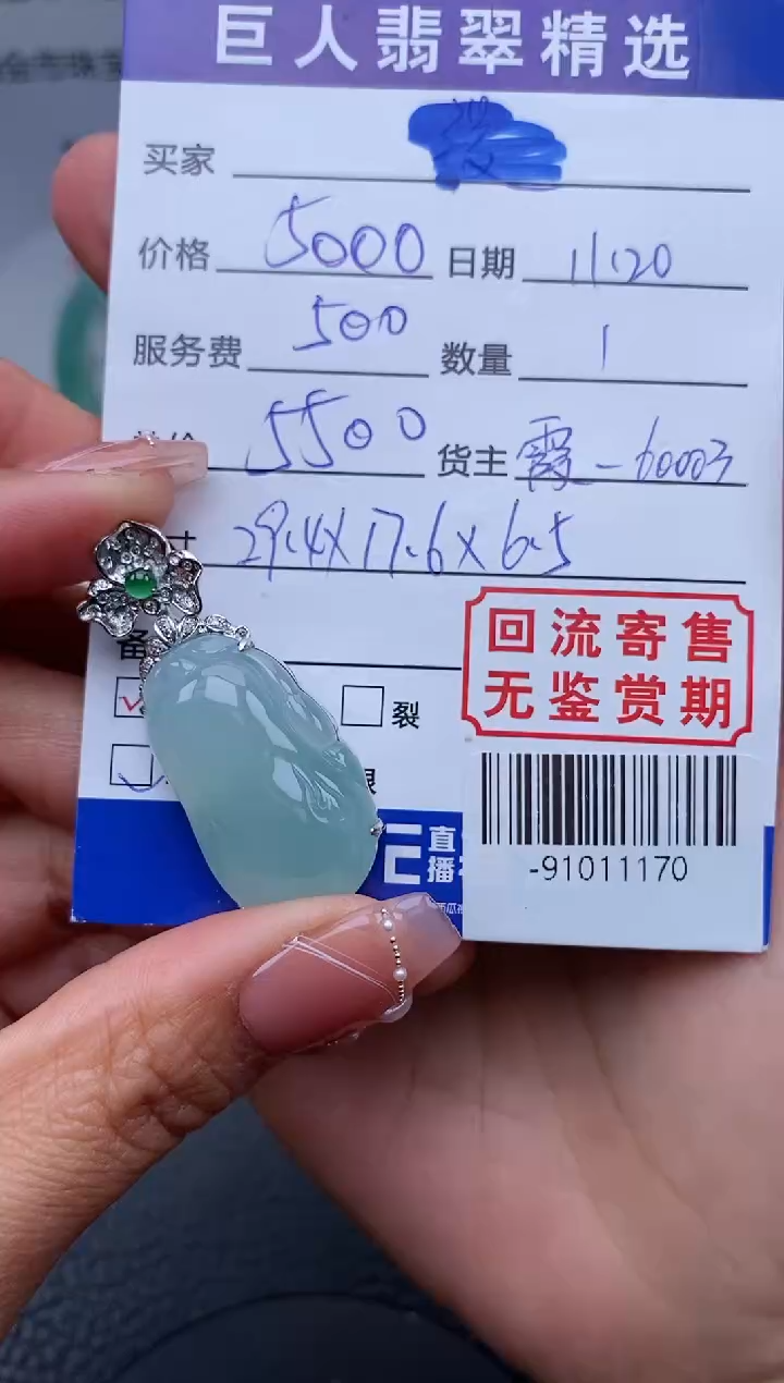 【闪购商品】翡翠颈饰18K金镶嵌-91011170