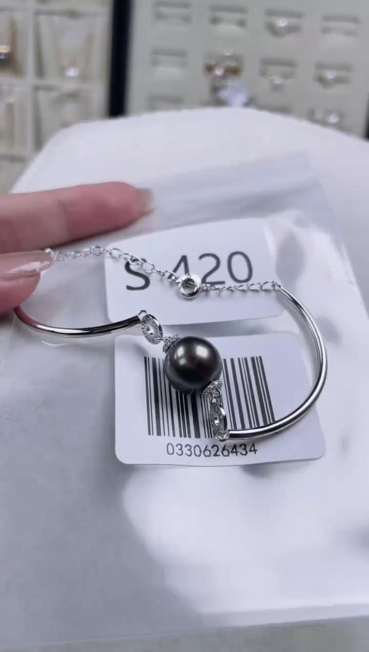 【闪购商品】海水珍珠手镯银S925镶嵌S420