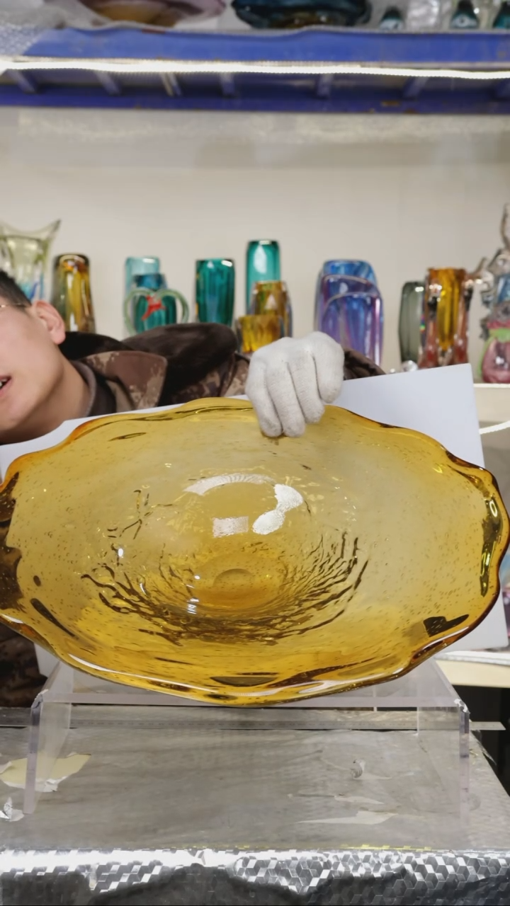 【闪购商品】琉璃【幻彩】宽48精品琉璃正常手工痕迹