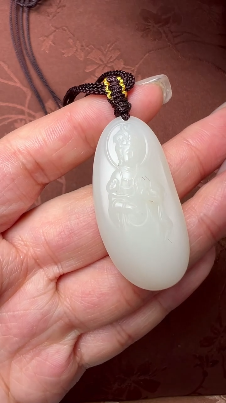 【闪购商品】和田玉吊坠(不含链)未镶嵌山流水观音5HBHT500039