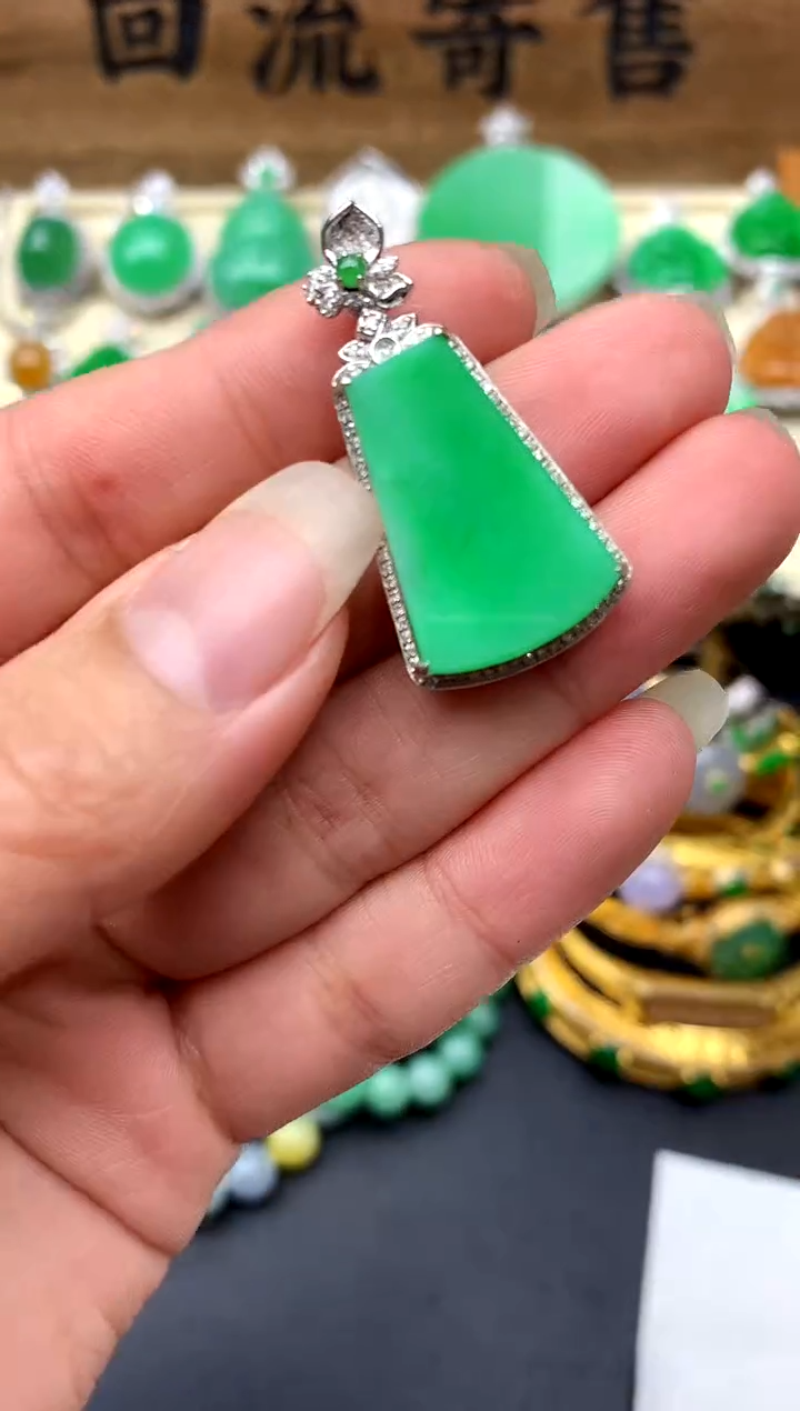 【闪购商品】翡翠颈饰18K金镶嵌360-中国好珍宝