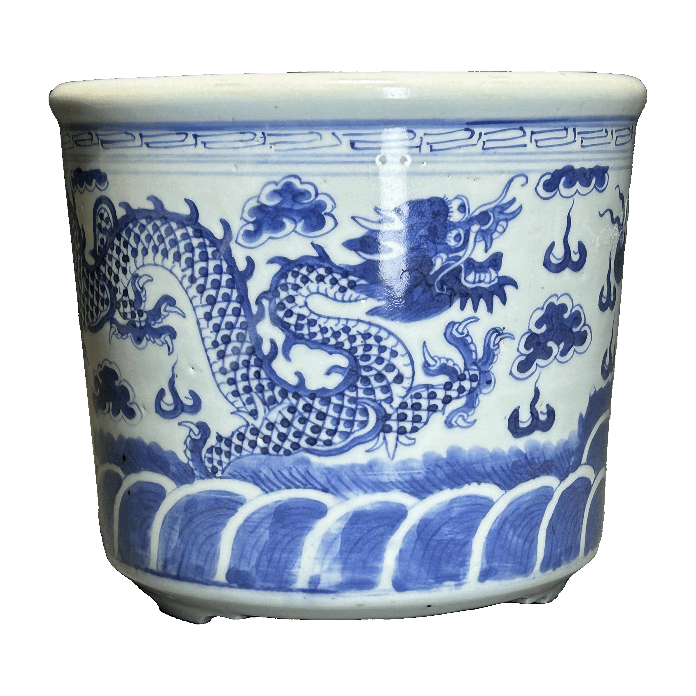 25020681x青花双龙香炉