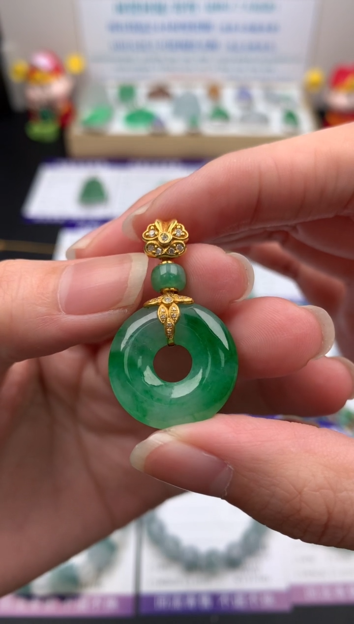 【闪购商品】定制翡翠18K金镶嵌模式推广期24小时鉴赏期