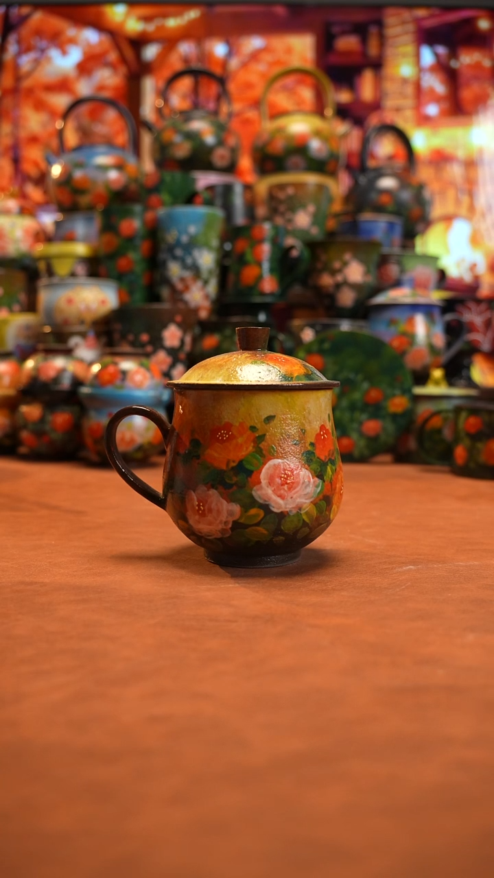 油画    釉下彩   杯子