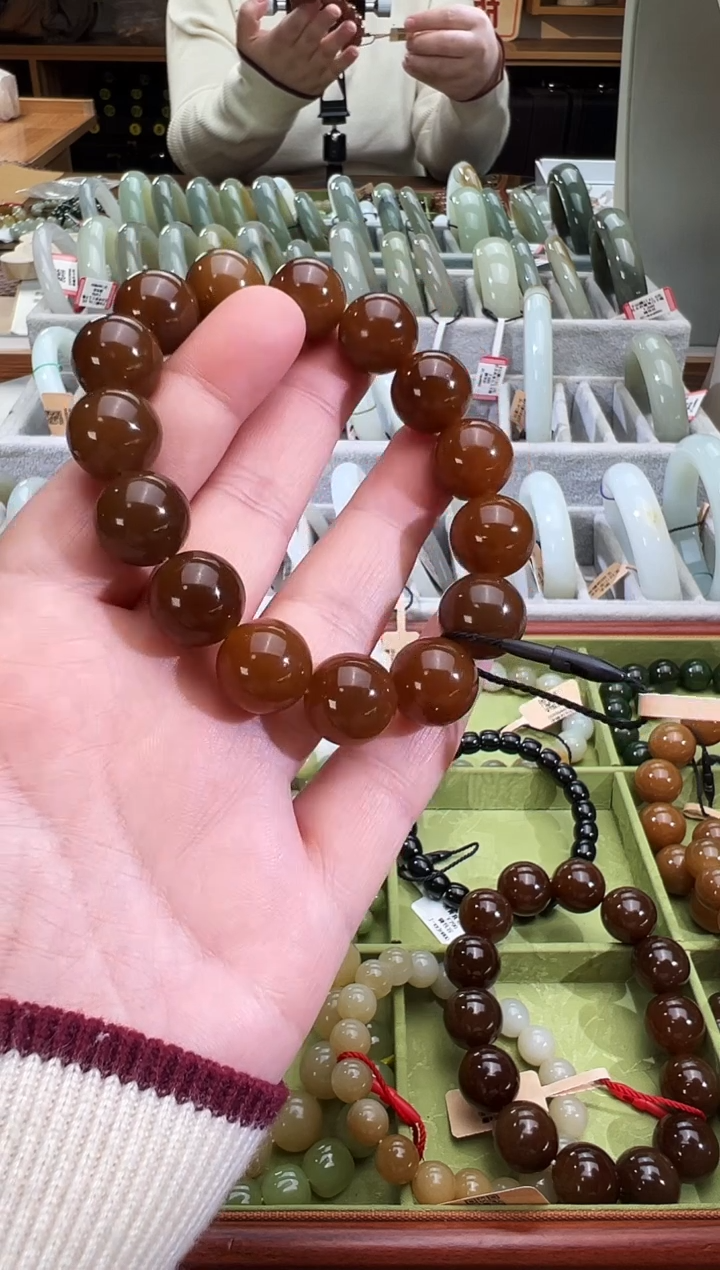 未镶嵌手串和田玉金山糖手串卡14