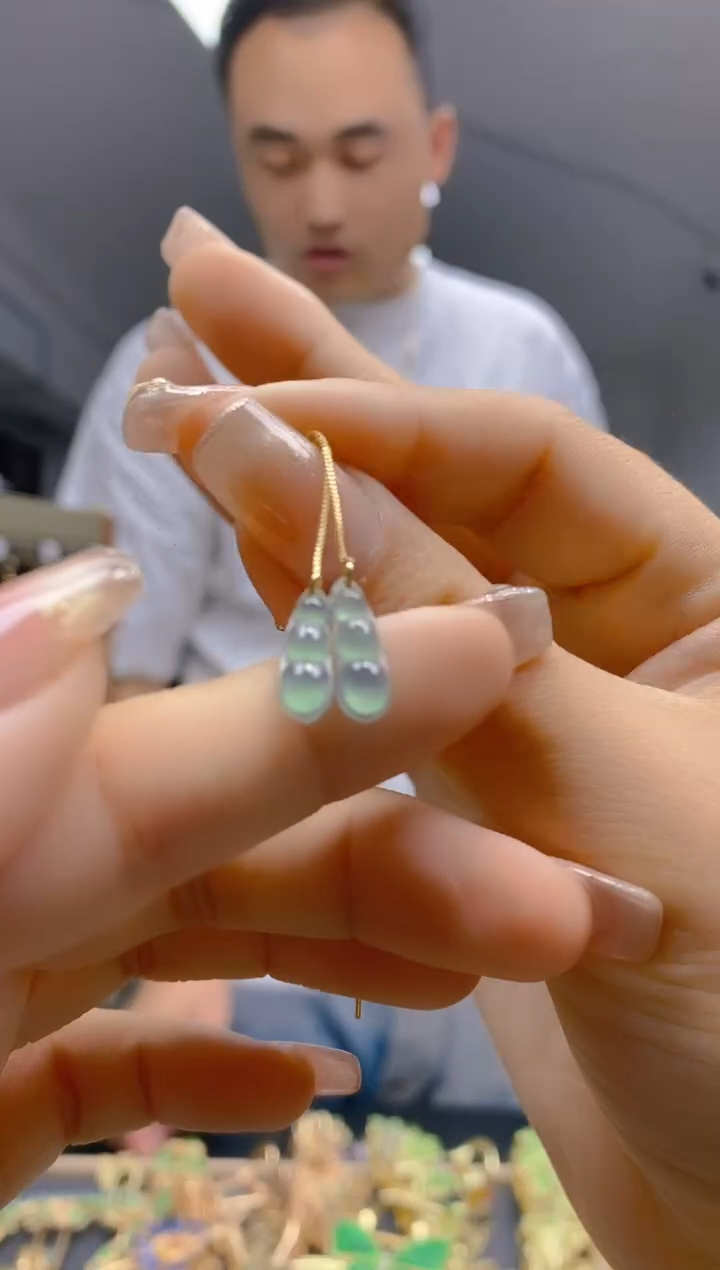 【闪购商品】翡翠耳饰合金340翡翠耳线