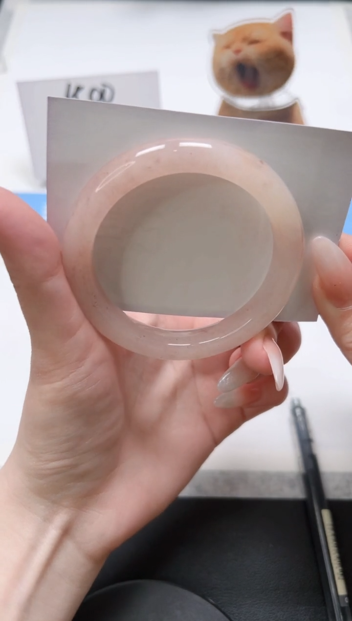 【闪购商品】石英质玉手镯未镶嵌111/桃花53.8