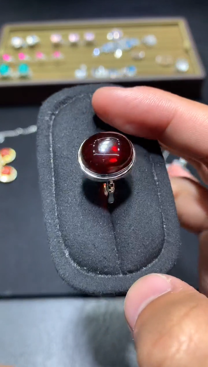 未镶嵌琥珀戒指F31