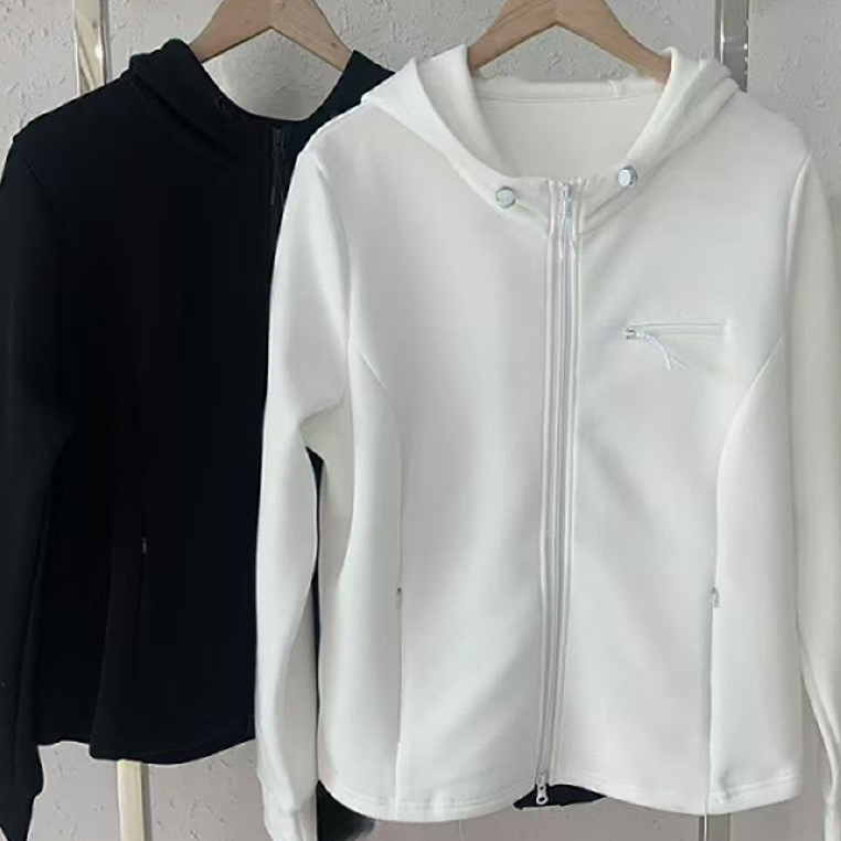 二姐家【里】4617春季新款纯色简约拉链外套