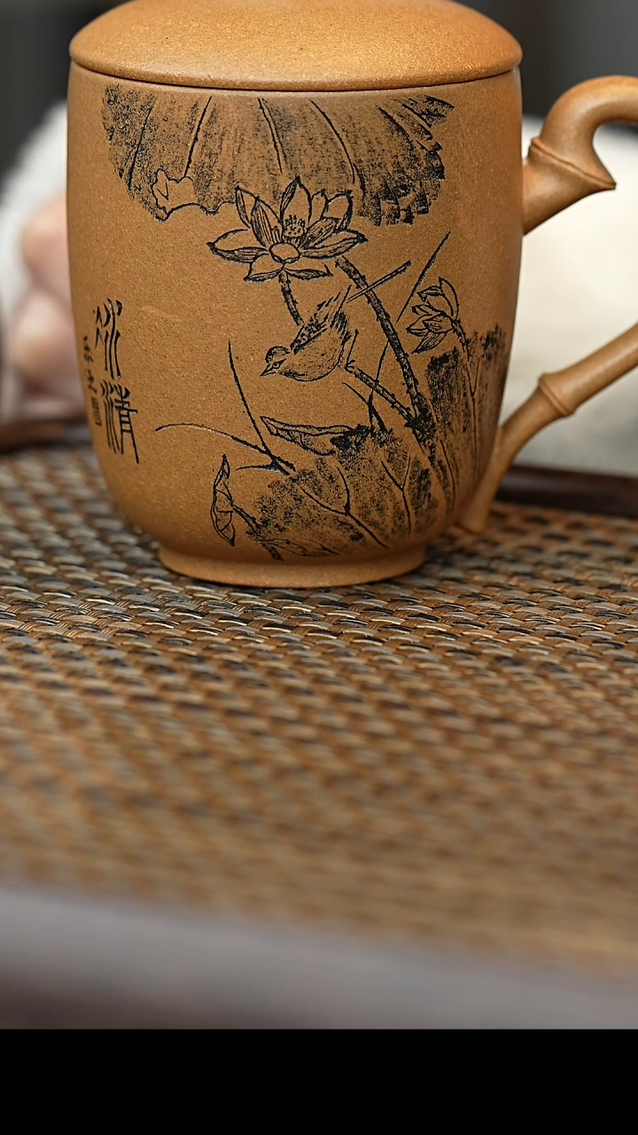 【闪购商品】紫砂茶杯黄金段荷花