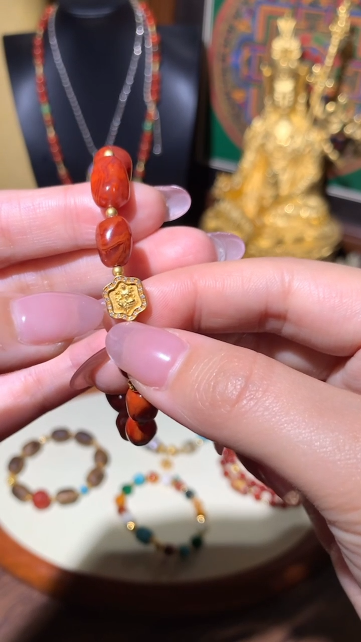 【闪购商品】南红玛瑙手串未镶嵌手串18K