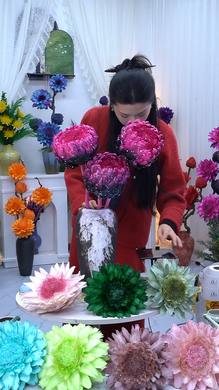 永生洋蓟黑粉泼墨3头8931