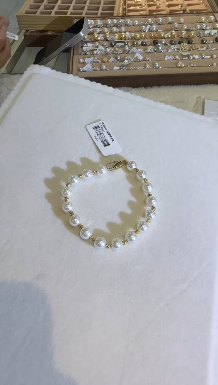 18K金镶嵌手链海水珍珠zzxm多样性发其一