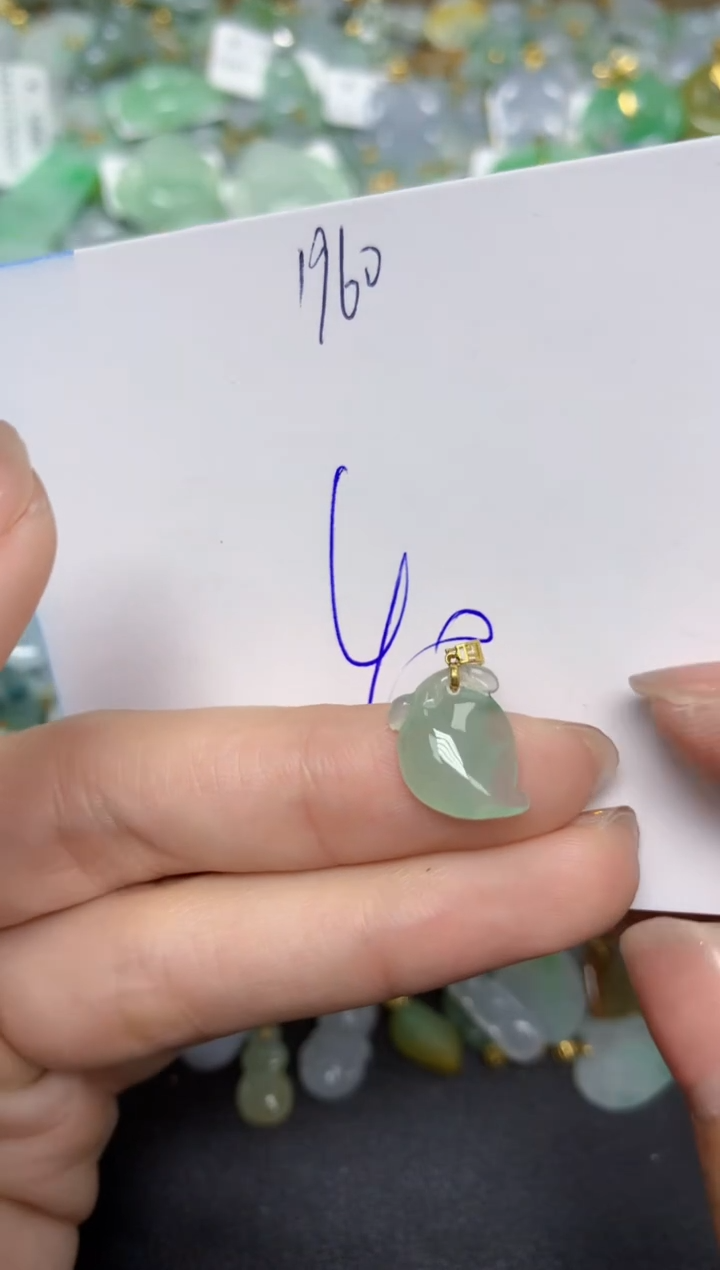 【闪购商品】翡翠颈饰18K金镶嵌天然翡翠A货