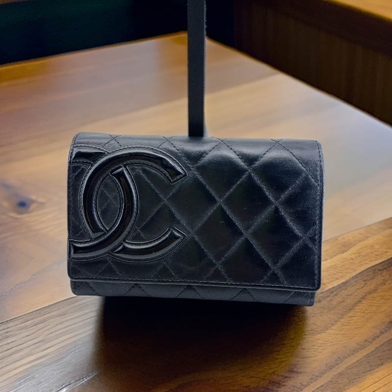 95新 Chanel/香奈儿   黑色钱包 1740 8494 