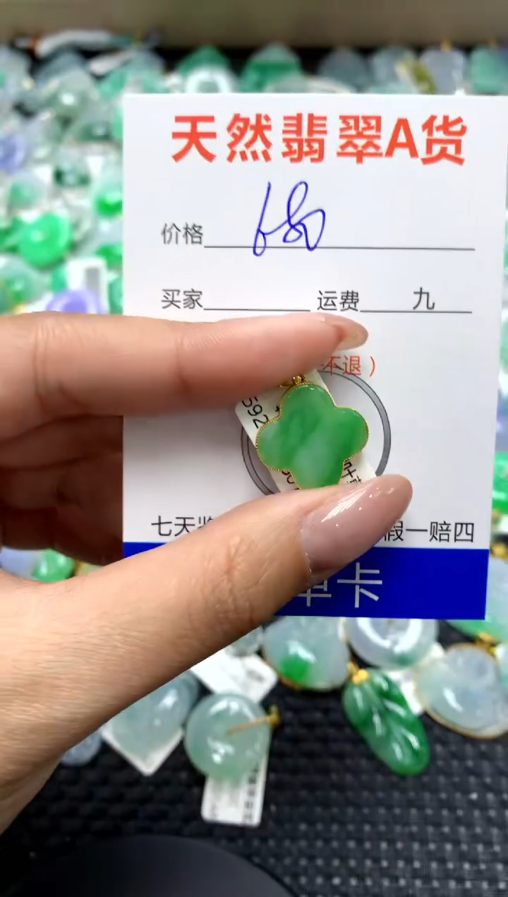 【闪购商品】翡翠颈饰18K金镶嵌1111111111