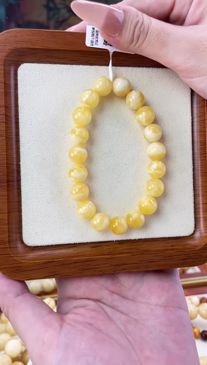 裸石蜜蜡未镶嵌手串